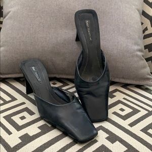 Blue leather Enzo mule